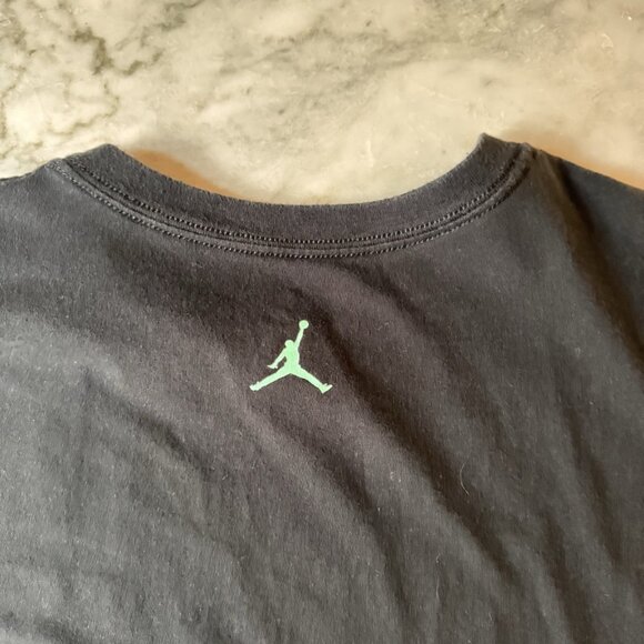 Nike Air Jordan Flight Jumpman Logo Size XL Black T Shirt Short Sleeve - Picture 5 of 7